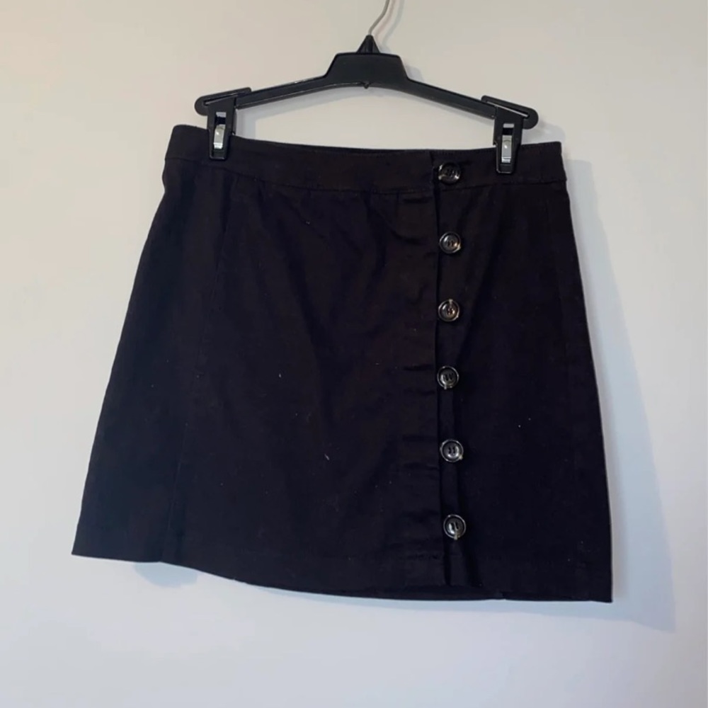 Black mini skirt